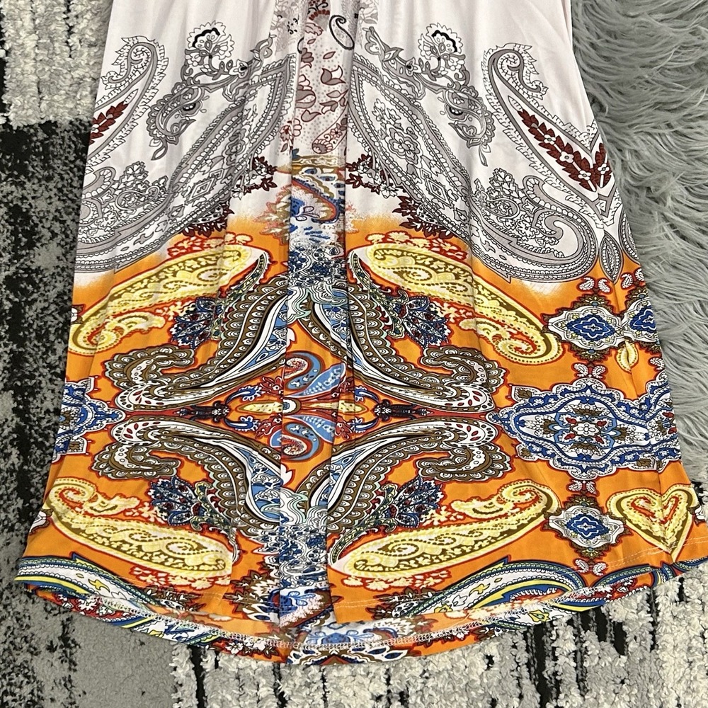 Vintage Y2K Paisley Print Babydoll Halter Dress, Boho, 2000's, Fairy, Women's M - Picture 4 of 5